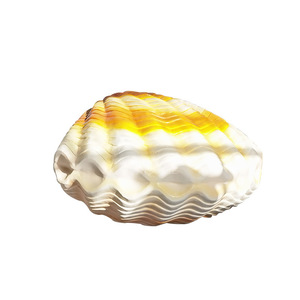 Sculpture de coquillage en fibre de verre et résine, décoration artistique de jardin côtier pour extérieur - Product Image 5