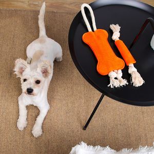 El yapımı keçe köpek kemik oyuncak evcil Bite oyuncaklar köpekler için örgülü halat çiğneme oyuncağı - Product Image 2