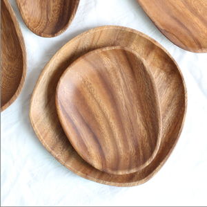 Plateau de nourriture de fruits secs en bois irrégulier - Product Image 3