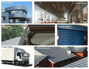 Aplicação de Calha de Telhado <span class=keywords><strong>A3003</strong></span> 3004 Folha de Liga de Alumínio com Revestimento Colorido - Product Image 3