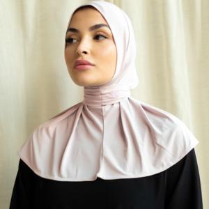 Pañuelo de Jersey Prémium Marca Merrachi, Hiyab Instantáneo, Gorro <span class=keywords><strong>Ninja</strong></span> con Banda y Botón, Hiyab con Botón Frontal, Hiyab Aslila - Product Image 3