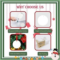Ornements en céramique de porcelaine blanche en vrac de haute qualité blancs de Sublimation pour l'ornement de disques en céramique d'impression de presse à chaud