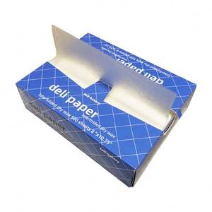 500 Sheets 8x10.7in Dry Wax <b>Paper</b> Coated Greaseproof Disposable Sandwich Wrapping Interfolded for Hamburger and Fries - Product Image 5