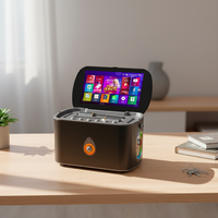 GENCE Haut-parleur intelligent pliable à écran tactile de 11,6 pouces Android 12 pour machine de karaoké portable KTV avec batterie en plastique et éclairage RGB