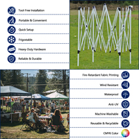 Tente de camping et de salon professionnelle personnalisée avec logo, imperméable, 3x3m/10ft, structure en aluminium, tissu Oxford 420D, gazebo industriel et commercial