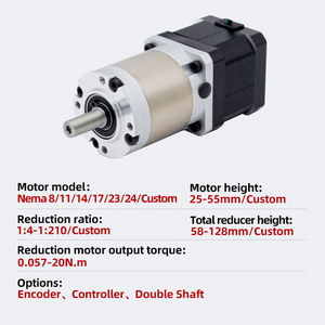 Umot nema8 11 14 17 23 24 độ chính xác cao bánh răng Hành Tinh giảm tốc động cơ bước với hộp số bánh răng Hành Tinh giảm tốc 1:3 100 quay - Product Image 3
