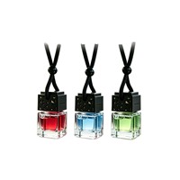 Diffuseur de parfum pour voiture suspendu, flacon en verre, huile essentielle, désodorisant longue durée pour rétroviseur