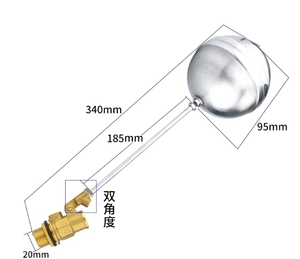 Katup Pelampung Baja Tahan Karat Tangki Air Katup Inlet Menara Air Saklar Pelampung Katup Kontrol Level Air Kontrol Level Cairan - Product Image 2