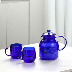 BlueHigh-temperature resistant large-capacity cold water bottle, household high-appearance-<b>level</b> cold water bottle set - Product Image 2