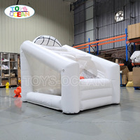 Panier de basket gonflable blanc en PVC pour jeu de tir, écologique, pour extérieur, location commerciale, fêtes et carnavals