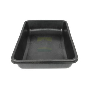 Mangeoire agricole robuste polyvalente - Mangeoire noire durable pour porcs avec base anti-basculement, facile à nettoyer - Product Image 1