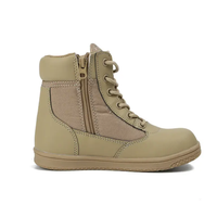 Bottes tactiques de gros pour l'entraînement, le camping, la randonnée, l'alpinisme – Imperméables, hauteur cheville, à lacets, semelle extérieure en caoutchouc, fermeture éclair USB