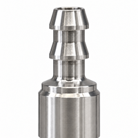 Raccord rapide anti-débordement SUS304 UQD04 DN9 3/8 pouce à barbillon pour tuyau, pour refroidissement liquide de serveur et centre de données