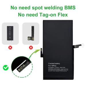 ขายตรงจากโรงงาน แบตเตอรี่ลิเธียมคุณภาพสูงสำหรับ <span class=keywords><strong>iPhone</strong></span> 15 <span class=keywords><strong>Plus</strong></span> แบตเตอรี่โทรศัพท์แบบถอดรหัส สุขภาพแบตเตอรี่ 100% แบตเตอรี่ซ่อมแบบป๊อปอัพ ได้รับมาตรฐาน CE - Product Image 4