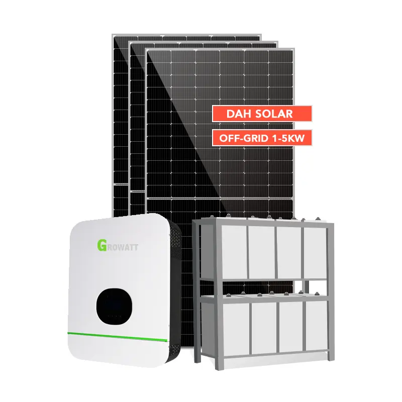 3000W 5000W 6000W 8000W de 5kVA Solar completo con Growatt Deye Solis inversor