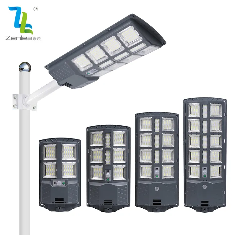 Venda quente externa ip65 impermeável abs 100w 200w 300w 400w 500w integrado tudo em um led solar luz de rua