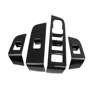 car interior accessories Carbon Fiber Window Lift Switch Panel Cover Trims For Chevrolet tahoe 2021 2022 parts