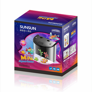 <strong>SUNSUN</strong> Ecological Ornamental Rectangle Small <strong>Acrylic</strong> Intelligent Small Fish <strong>Tank</strong> Series Glass <strong>Aquarium</strong> with Fllter and Led Light - Product Image 1