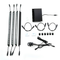 Barre lumineuse LED sous-meuble ultra-mince triangulaire avec lentille PC transparente 5000K 12V DC 12 pouces 300mm+ avec interrupteur tactile marche/arrêt et ruban adhésif 3M