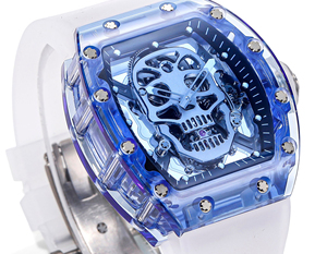 Orologio <span class=keywords><strong>da</strong></span> <span class=keywords><strong>Uomo</strong></span> di Lusso alla Moda con Cassa in Cristallo Zaffiro e Cinturino in Gomma, Orologio Meccanico di Alta Gamma - Product Image 3