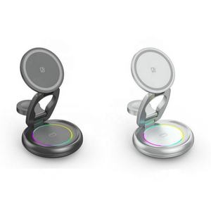 Venta caliente 15W Mesa rápida <span class=keywords><strong>Cargador</strong></span> inalámbrico Soporte plegable para teléfono celular Soporte de <span class=keywords><strong>cargador</strong></span> para teléfono <span class=keywords><strong>Cargador</strong></span> inalámbrico ajustable 3 en 1 - Product Image 2