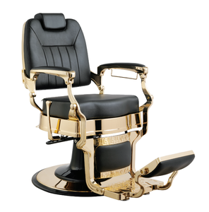 Silla de Barbero Profesional 2026, Totalmente Negra, de Cuero Sintético, Duradera, Reclinable, con Base Moderna, Estilo Takara Belmont - Product Image 1