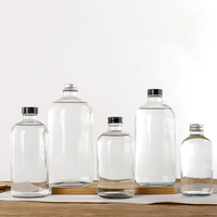 Bouteilles en verre rondes de 500 ml et 1000 ml pour la fermentation du kombucha, du café et du lait, avec impression sérigraphique