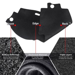 Kit d'intérieur de luxe ROHUA pour CR-V 2007-2011, housse de tableau de bord antidérapante en flanelle/polyester, pare-soleil, tableau de bord RE1~RE5 <span class=keywords><strong>RE7</strong></span> - Product Image 3