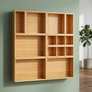 Set 9 Eco-Friendly American Style Bamboo Wood Rectangle Storage <b>Boxes</b> Lacquer Finish Kitchen Desk Drawer Bin for <b>Tea</b> Cutlery - Product Image 3