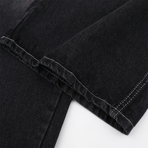 Yüksek kaliteli yıkama Denim pantolon amerikan Retro sokak Punk <span class=keywords><strong>mo</strong></span> kirli renk taşlama beyaz rahat düz bacak moda pantolon kot - Product Image 6