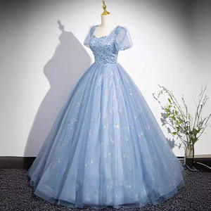 SWS135 Abito da Sera Taglie Forti Vestito da Ballo Blu Reale per Feste e Cerimonie - Product Image 4