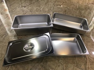 Đa Kích Thước Thép Không Gỉ Lưu Vực Hình Chữ Nhật Phần Lưu Vực Thức Ăn Nhanh Xe Tải Ăn Uống Lưu Vực Trà Sữa Cửa Hàng Mứt Hộp Ẩm Thực Pan - Product Image 4