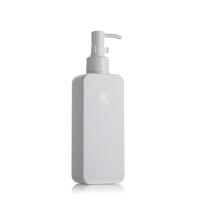 Vide 150ml 5oz Unique mur épais forme carrée bouteilles de pompe à lotion en plastique blanc conteneur cosmétique
