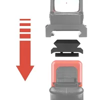LAMBUL Tactical Red Dot Scope Mount Plate Base untuk G17 G19 G22 G23 G26 G27 G34 Kompatibel untuk Universal Mini Red Dot Sights