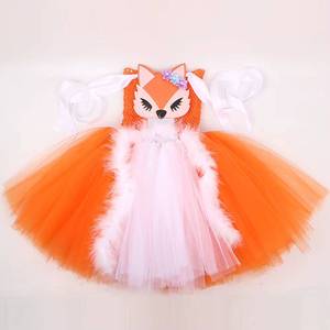 Última Actualización de MS: Vestidos de Varias Capas para Niñas, Disfraces de Halloween para Niños, Disfraz de Zorra, Vestido de Tutú para Niños - Product Image 6