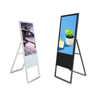 ตู้แสดงผลเมนูแบบดิจิทัล LED พับได้บางเฉียบ AD Player 43 รุ่น Ultra-Thin สำหรับโฆษณาในร่ม ระบบจัดการเนื้อหาบนคลาวด์ OEM - Product Image 1