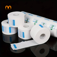 Bandes de col hygiéniques jetables en papier, blanches, douces, imperméables et élastiques, en rouleau, pour salon de coiffure, coupe de cheveux, barbier