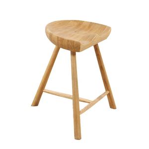 Morezhome unique en bois massif moderne selle tabourets de bar avec trois jambes - Product Image 3