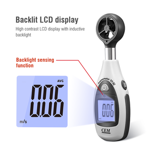 เครื่องวัดความเร็วลมดิจิตอลขนาดเล็ก CEM DT-82 ราคา 25 ม./วินาที พร้อมเซ็นเซอร์วัดทิศทางและความเร็วลม หน่วย m/s Ft/min MPH Knots - Product Image 4