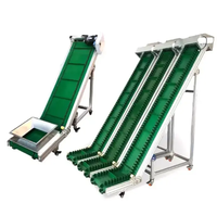 Convoyeur à bande incliné de levage vertical modulaire automatique/PVC