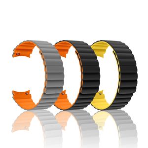 Bracelet magnétique en silicone RYB pour montre Samsung 4 <span class=keywords><strong>5</strong></span> 6 7 40mm 44mm, bracelet magnétique pour montre Samsung <span class=keywords><strong>Galaxy</strong></span> <span class=keywords><strong>5</strong></span> 6 43mm 45mm <span class=keywords><strong>46mm</strong></span> 47mm - Product Image 1