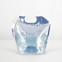 Sac à eau portable réutilisable personnalisé de 3L à 5L, poche debout avec poignée en plastique et bec verseur