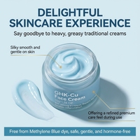 Crème pour le visage sans logo GHK-Cu, peptides de cuivre bleu, correcteurs de pigmentation, blanchiment, éclat, élimination des cernes, baume pour le visage