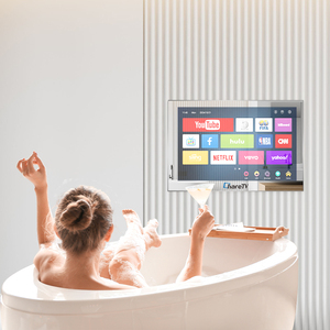 IP66 không thấm nước 15.6/19/22/27 inch gương TV cho phòng <span class=keywords><strong>t</strong></span>ắm vòi sen 1080p được xây dựng trong <span class=keywords><strong>Android</strong></span> 11.0 Wifi, phòng <span class=keywords><strong>t</strong></span>ắm TV thông minh TV - Product Image 1