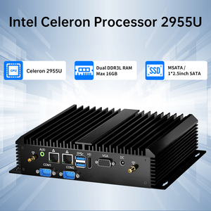 Industrial Mini PC 2955u Quad Core 4K Dual LAN Cheap Fanless Compatible HD+VGA 8GB DDR3 RAM 256GB SSD Dual LAN 2* RS232 Mini PC - Product Image 2