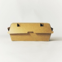 Boîte de restauration jetable empilable pour burgers en carton ondulé, fabriquée à partir de matériaux recyclés écologiques, pour commande en gros