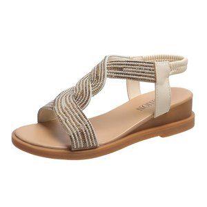 Nouvelles Sandales Décontractées d'Été 2023 pour Femme, Style Paresseux, à Talon Compensé, Ornées de Strass, pour l'Eau - Product Image 1