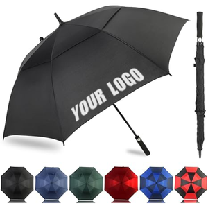 Parapluie de golf promotionnel pour cadeaux d'affaires, logo personnalisé, double couche, poignée droite, résistant aux UV, moderne - Product Image 2