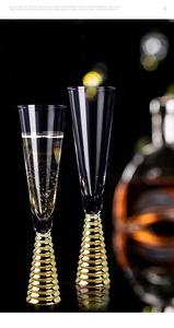 <strong>Luxury</strong> Plated Wedding <strong>champagne</strong> Glasses &amp; <strong>Flutes</strong> Decorated with Brilliant Cut Crystals Wedding Gift - Product Image 6