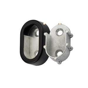Wardrobe Rail Support <b>Clothes</b> Tube Support Hanging Rail Tube Holders Wardrobe Zinc Alloy Oval Tube Support Bracket - Product Image 3